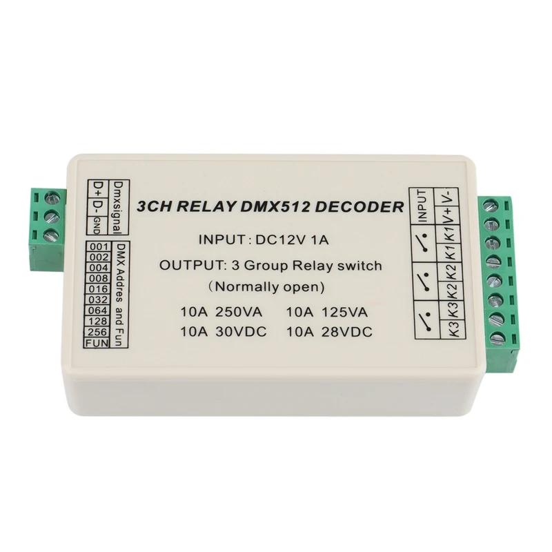 WS-DMX-RELAY-3CH ڴ  LED Ʈѷ, LED Ʈ Ʈ, LED , DC12V, 10Ax3 ä, DMX512